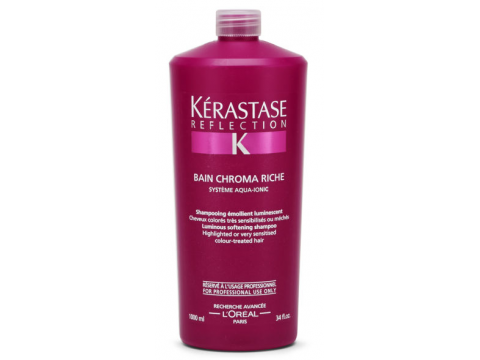 KERASTASE Šampūnas Jautriems, Dažytiems Plaukams KERASTASE Reflection Bain Chroma Riche Shampoo 1000ml KERASTASE Šampūnas Jautriems, Dažytiems Plaukams KERASTASE Reflection Bain Chroma Riche Shampoo 1000ml